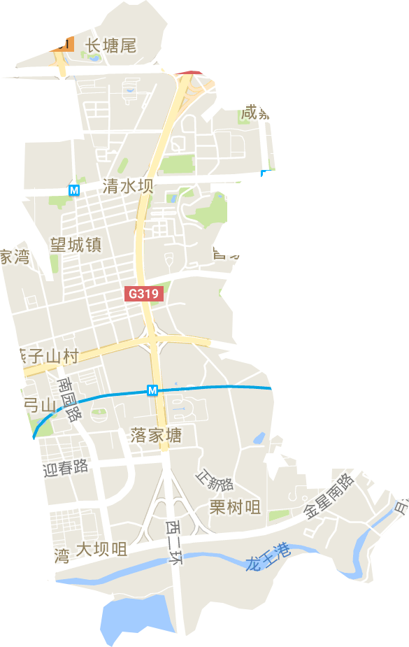 望城坡街道电子地图