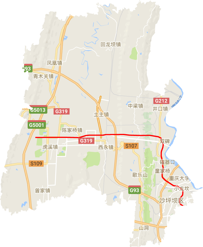 沙坪坝区电子地图