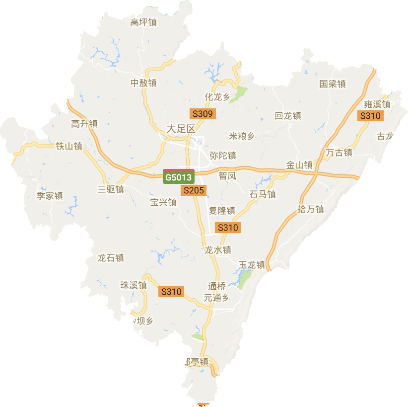 大足区电子地图