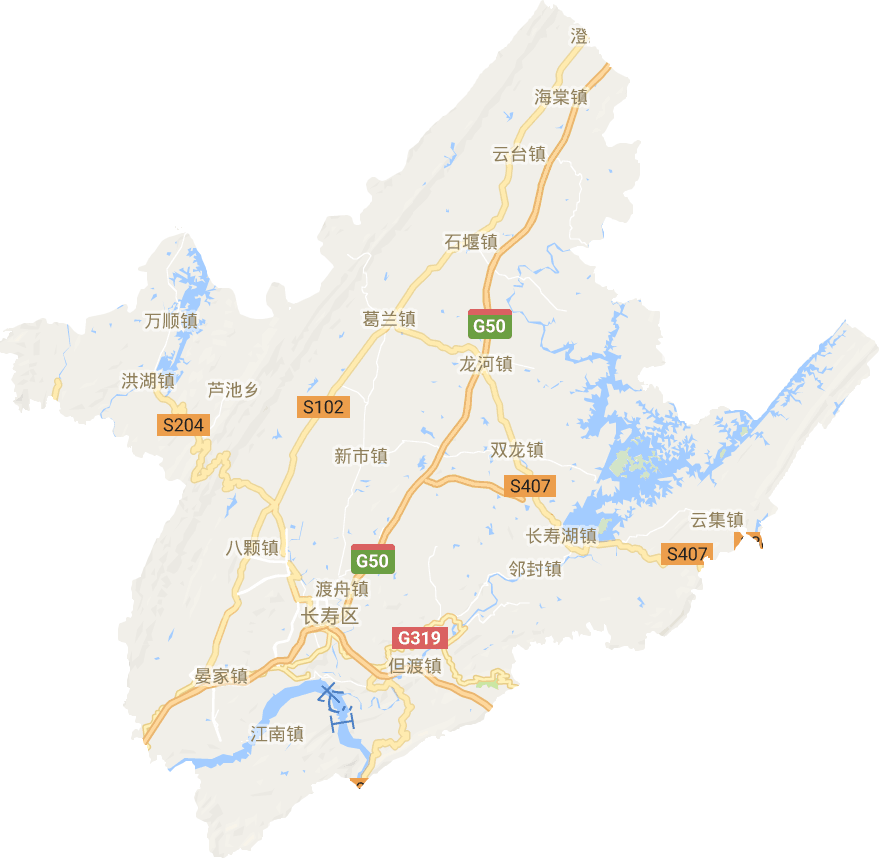 长寿区电子地图
