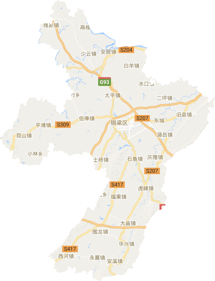 铜梁区电子地图