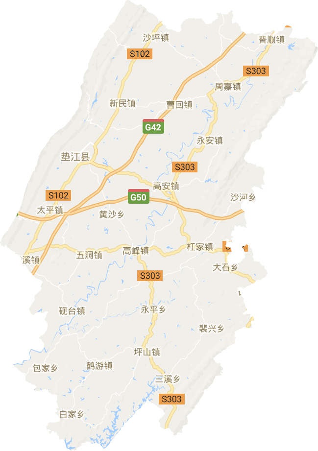 垫江县电子地图