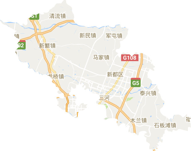 新都区电子地图