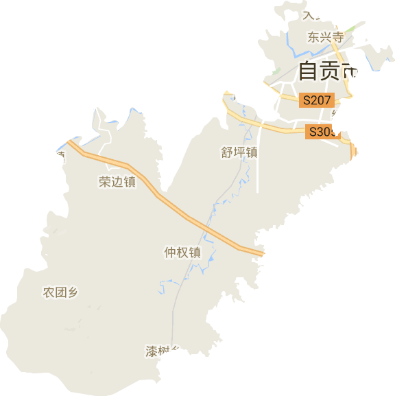 自流井区电子地图