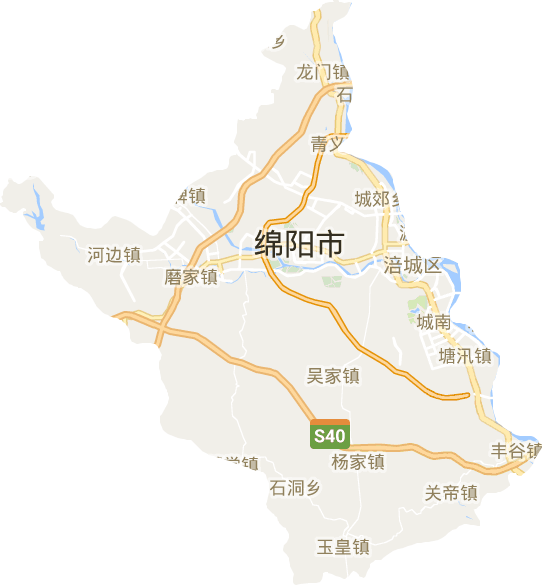 涪城区电子地图