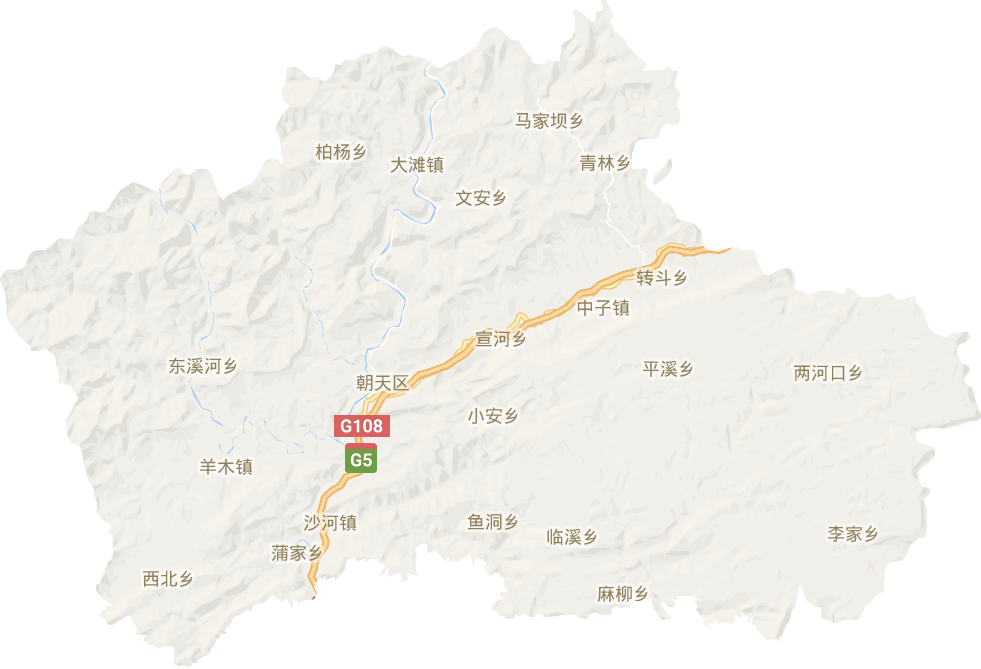 朝天区电子地图