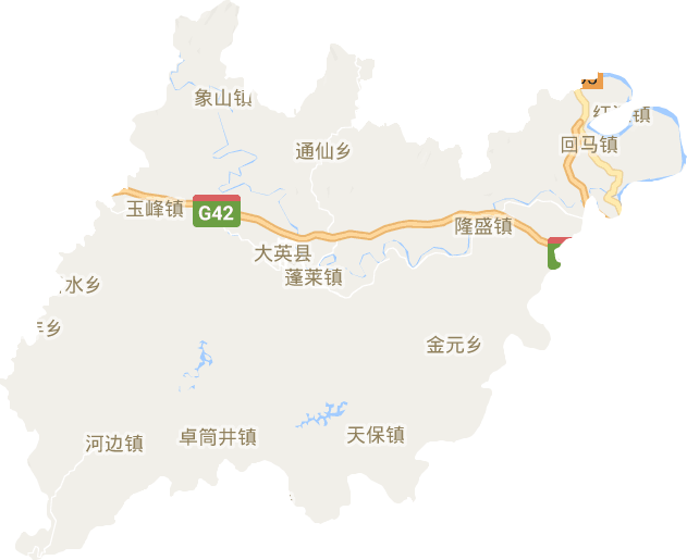 大英县电子地图