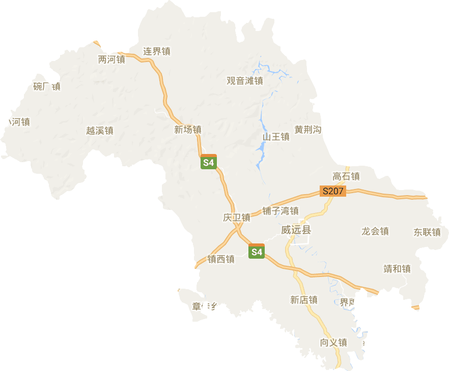 威远县电子地图