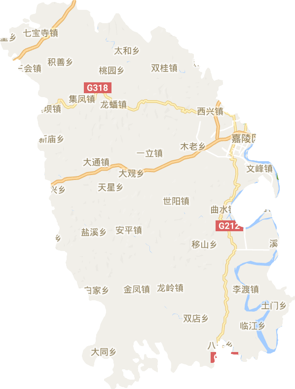 嘉陵区电子地图