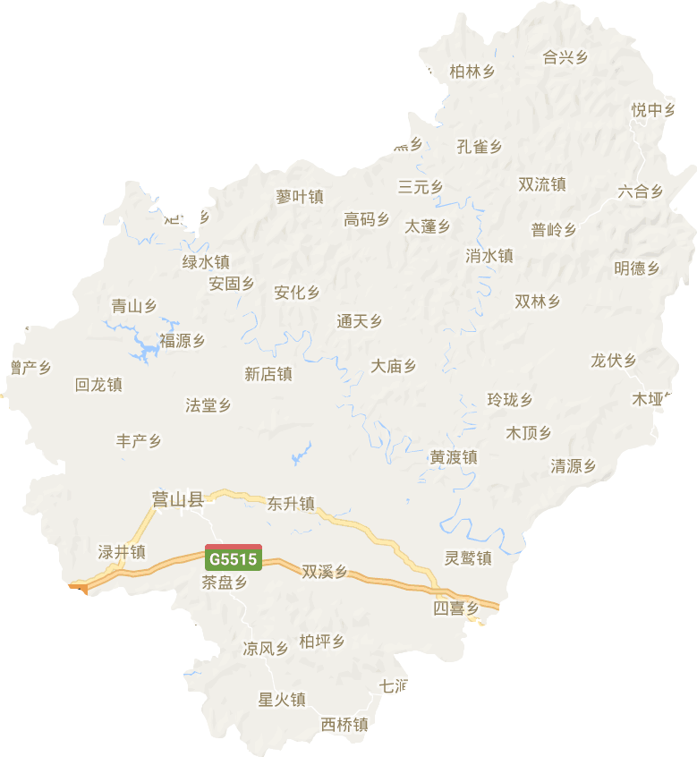 营山县电子地图