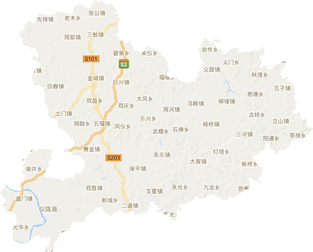 仪陇县电子地图