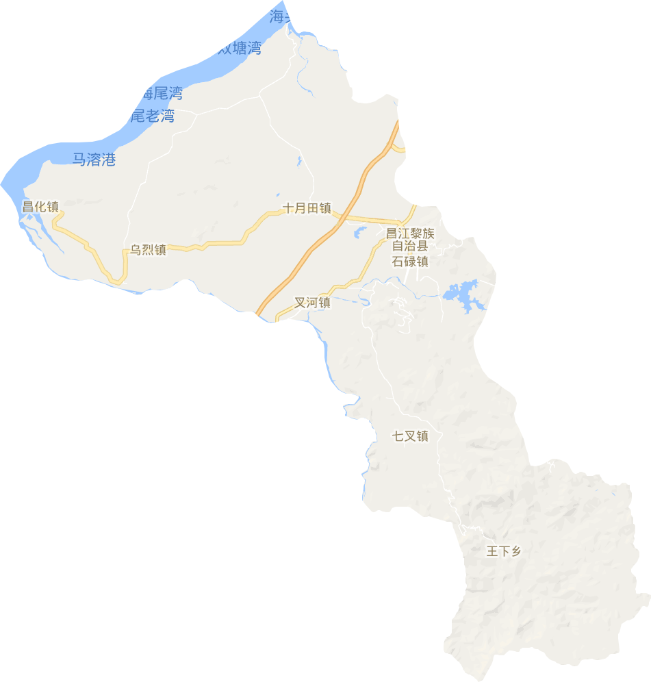 昌江县电子地图
