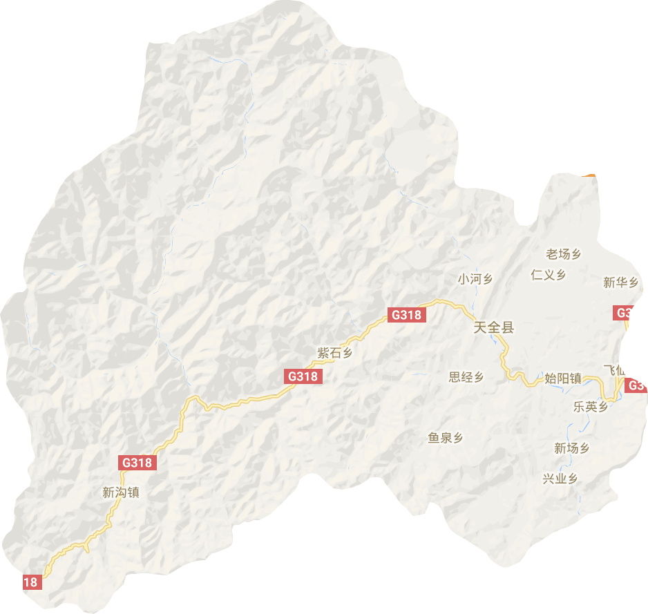 天全县电子地图