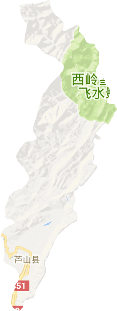 芦山县电子地图