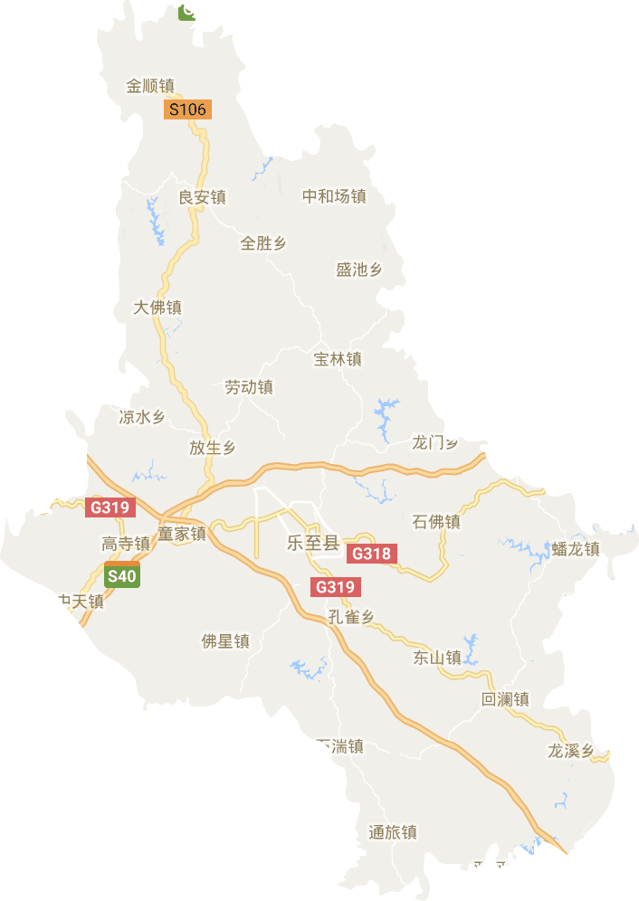 乐至县电子地图