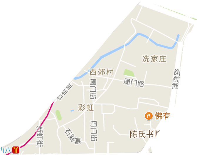 彩虹街道电子地图