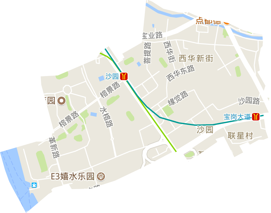 沙园街道电子地图