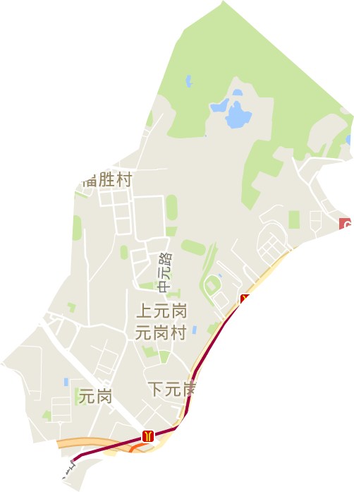 元岗街道电子地图