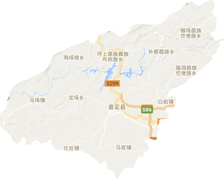 普定县电子地图