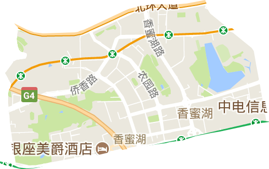 香蜜湖街道电子地图
