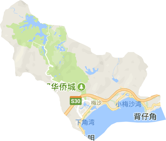 梅沙街道电子地图