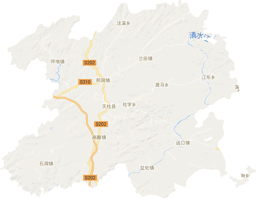 天柱县电子地图
