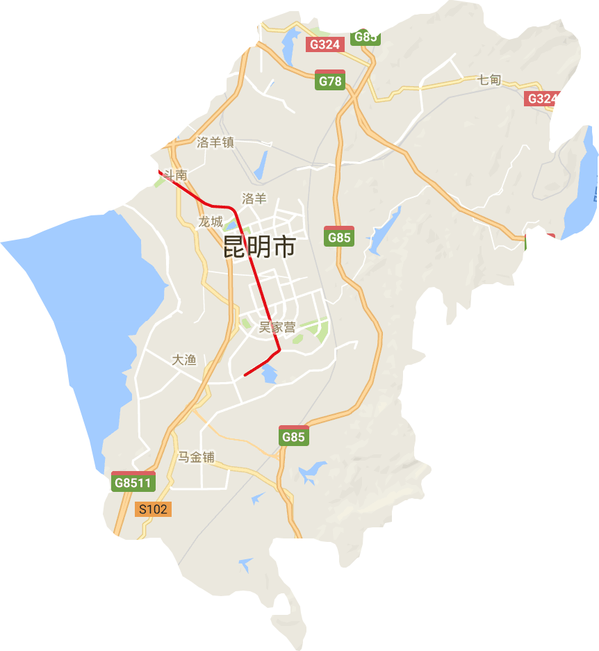 呈贡区电子地图