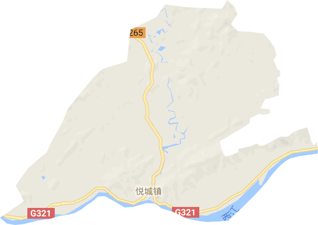 悦城镇电子地图