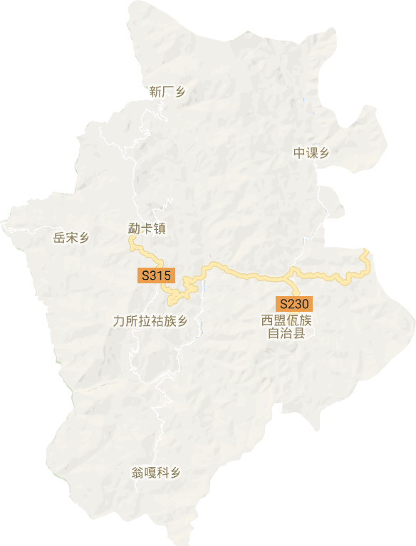 西盟县电子地图