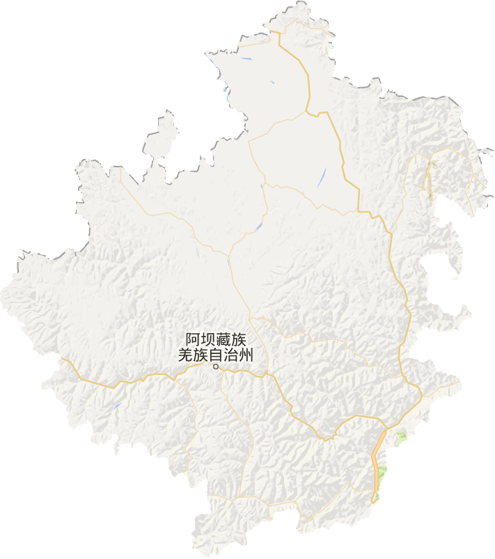 阿坝州电子地图