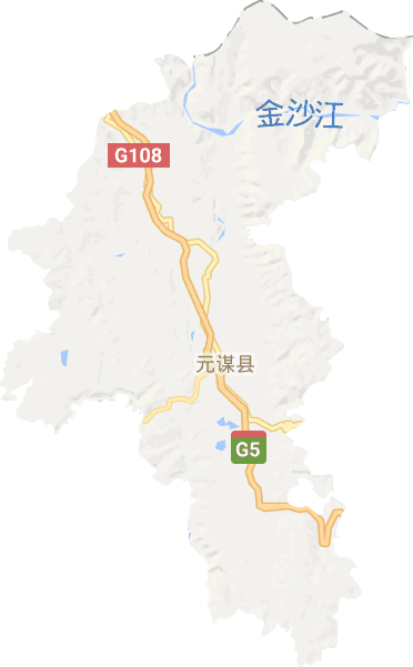 元谋县电子地图