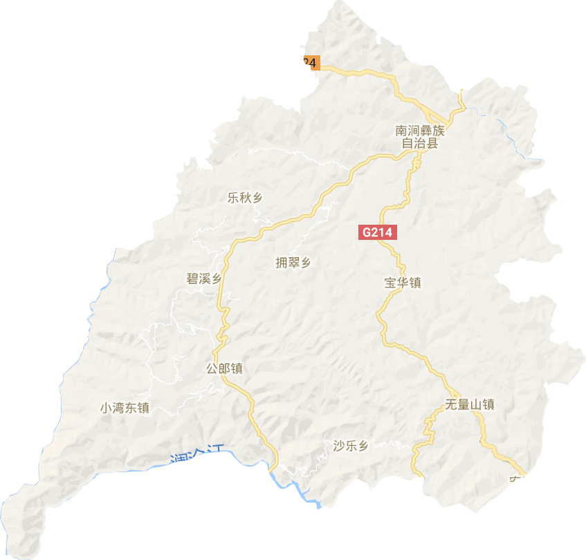 南涧县电子地图