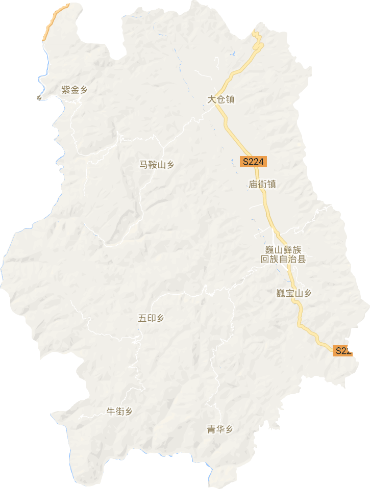 巍山县电子地图