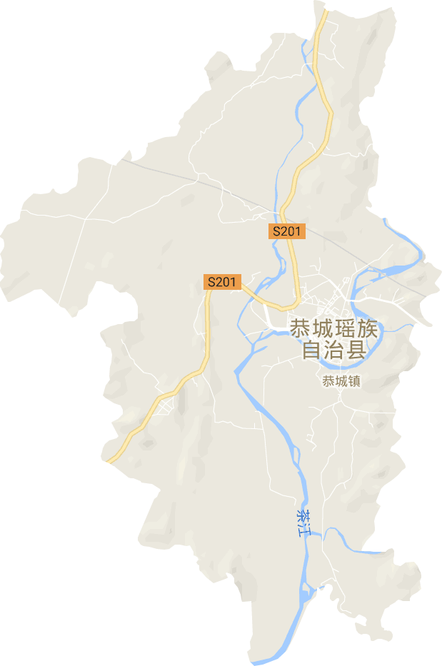 恭城镇电子地图