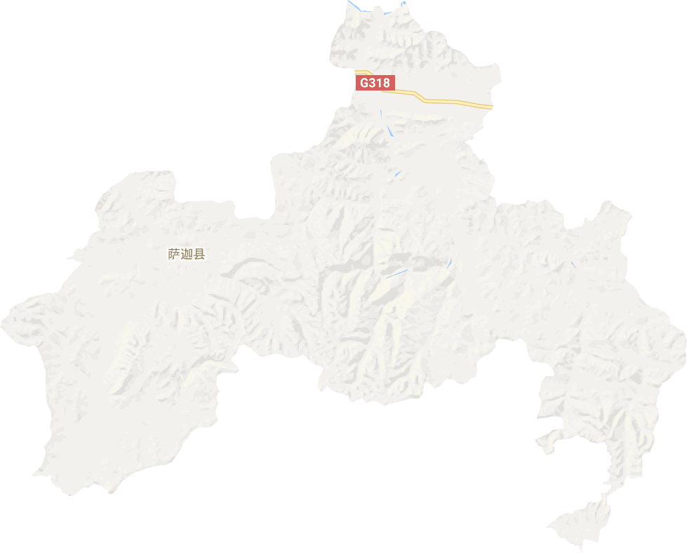萨迦县电子地图