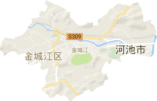 金城江街道电子地图