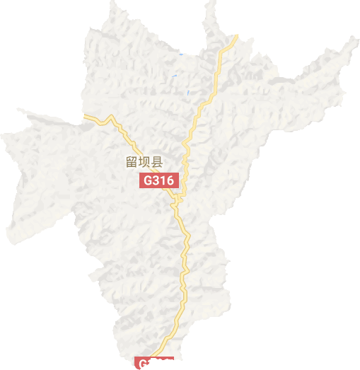 留坝县电子地图