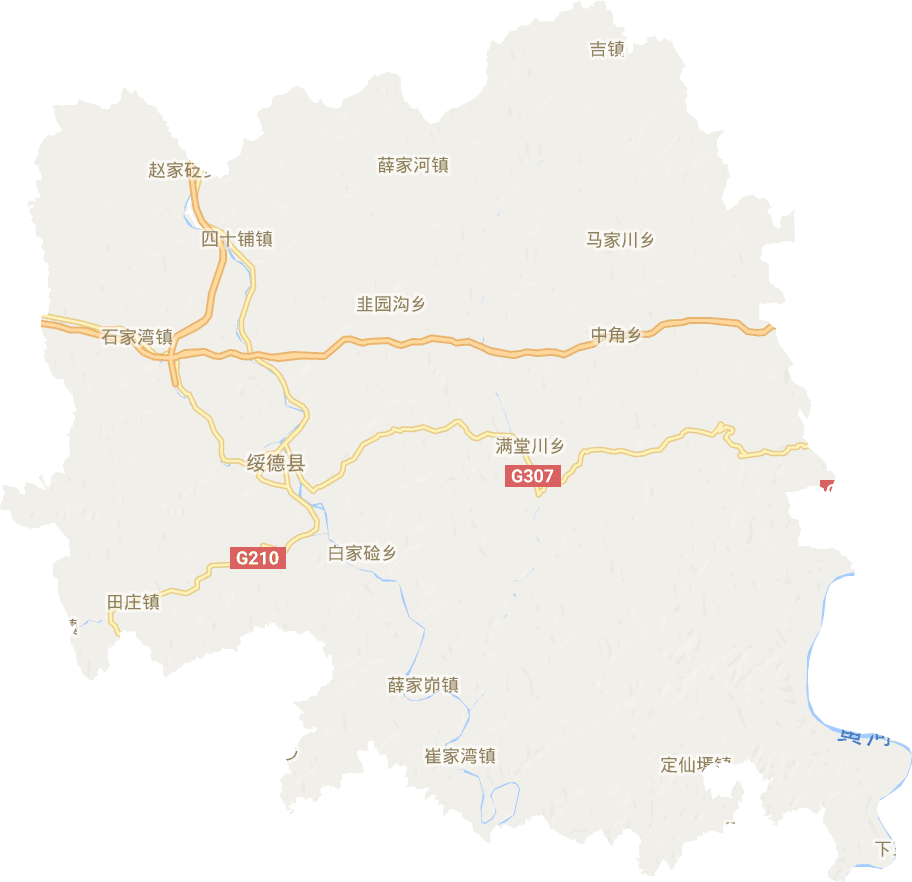 绥德县电子地图