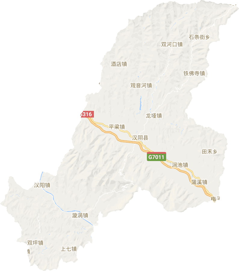 汉阴县电子地图