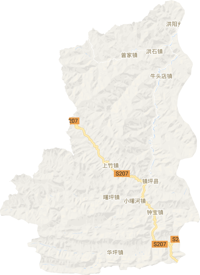 镇坪县电子地图