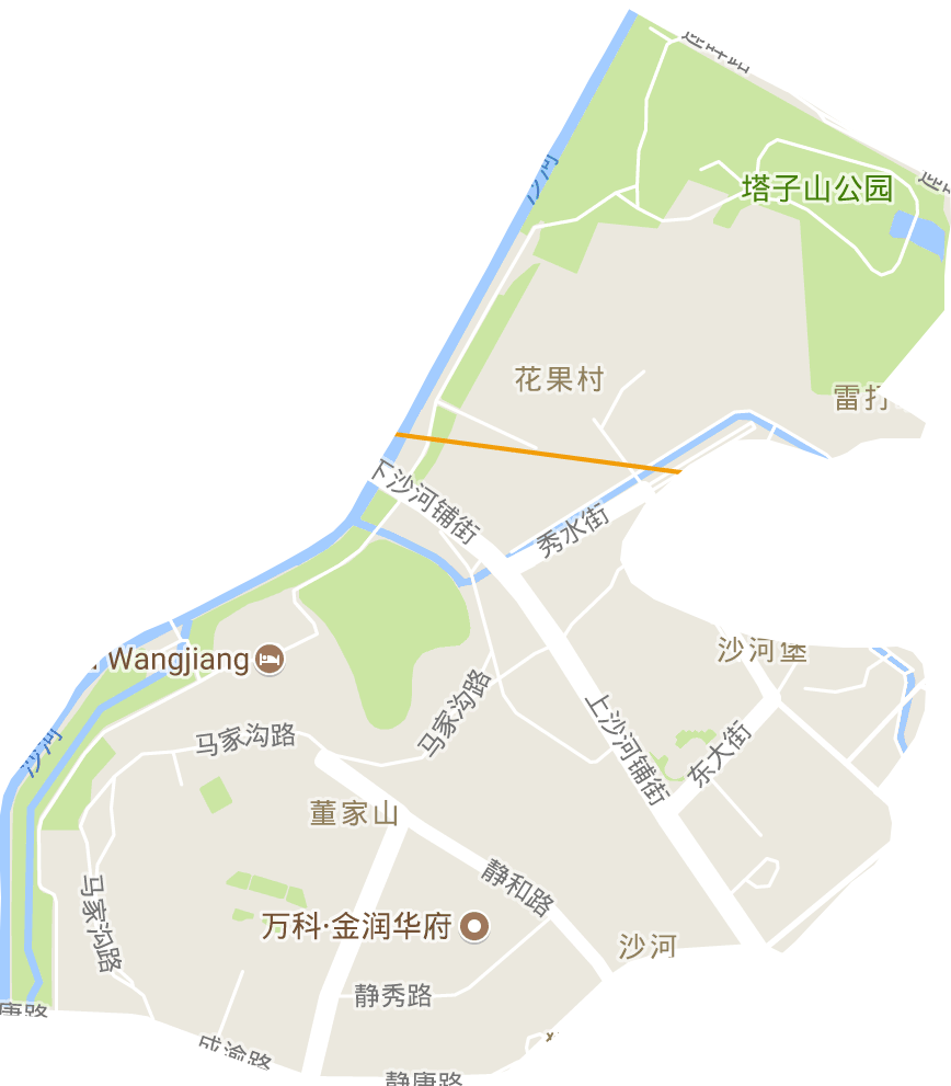 沙河街道电子地图