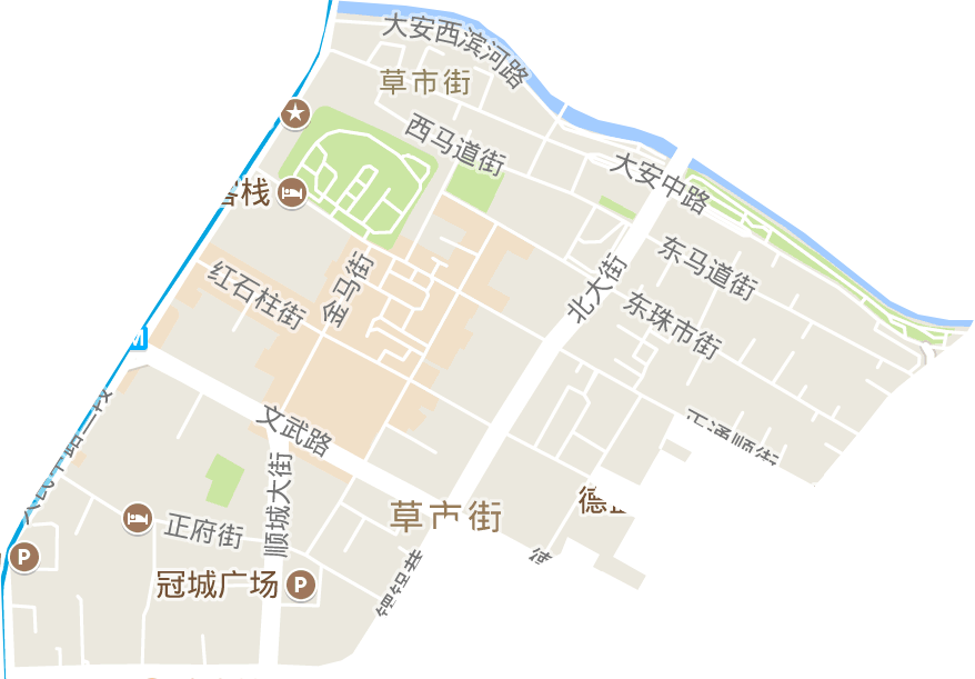 草市街街道电子地图