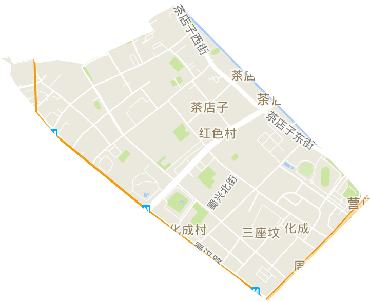 茶店子街道电子地图