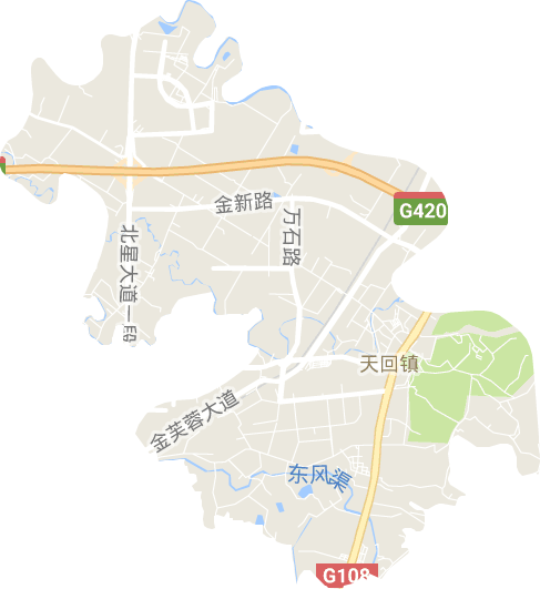 天回镇街道电子地图