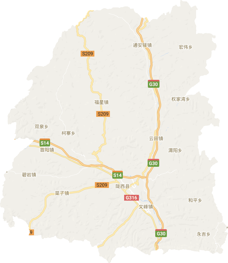 陇西县电子地图