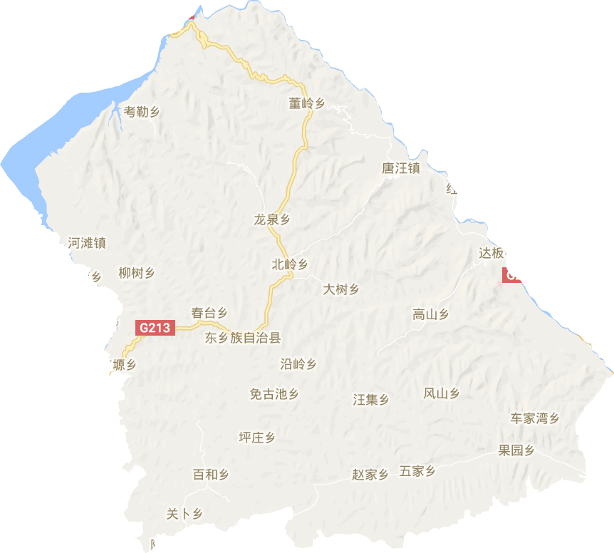 东乡族自治县电子地图