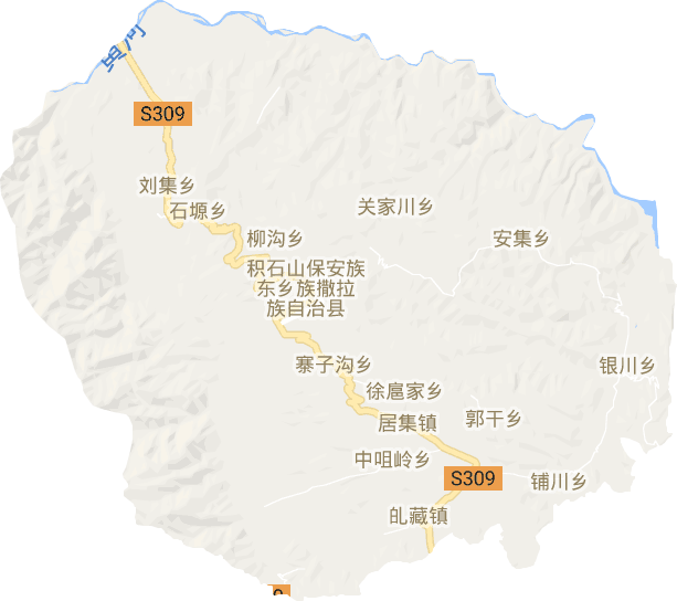 积石山保安族东乡族撒拉族自治县电子地图