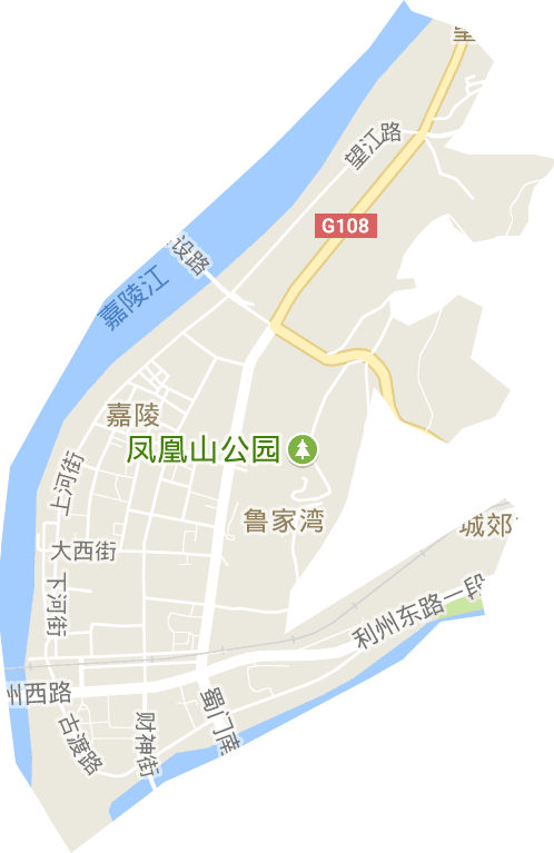 嘉陵街道电子地图