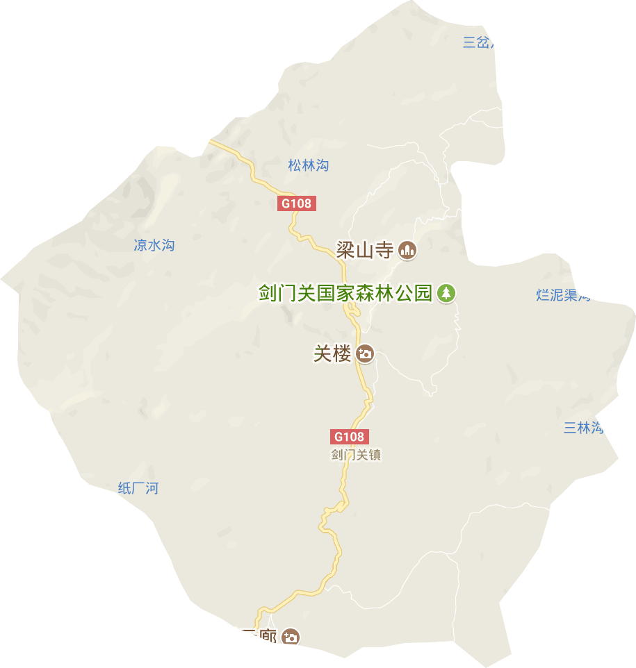 剑门关镇电子地图