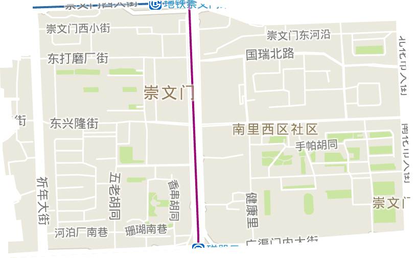 崇文门外街道电子地图